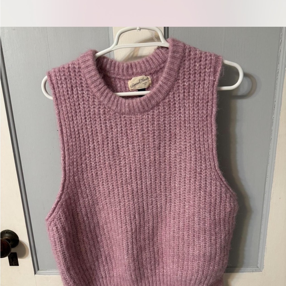 Pink Knit Sweater Vest